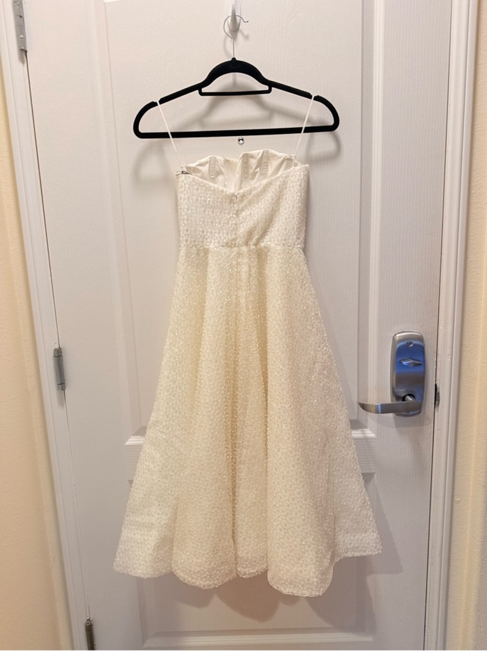 Helsi Vivi Strapless Beaded Midi Sheath Midi Dress in Ivory White Size XS NWT - Picture 6 of 9